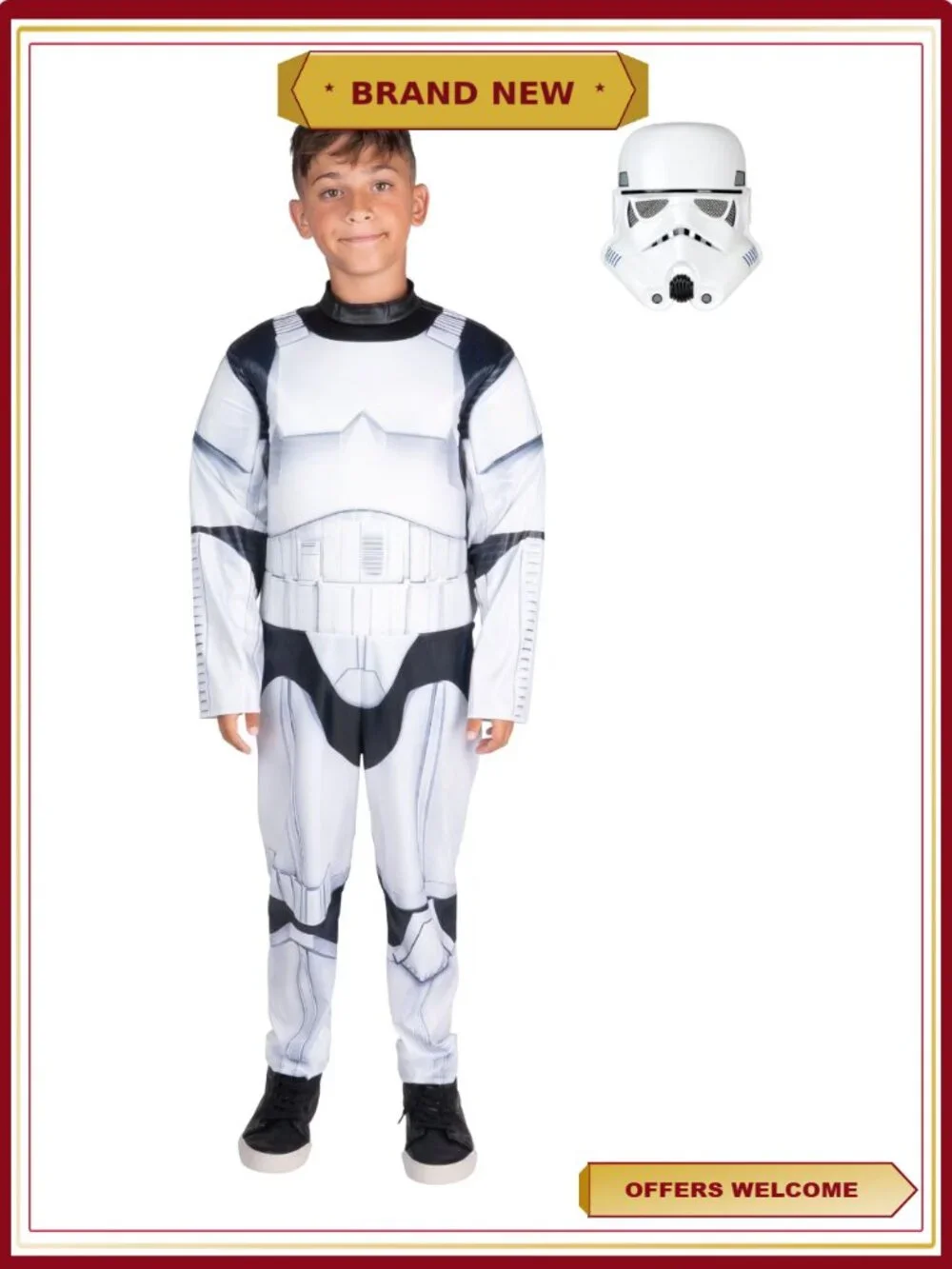 Star Wars Stormtrooper Halloween Costume Kids Size S Jumpsuit Mask